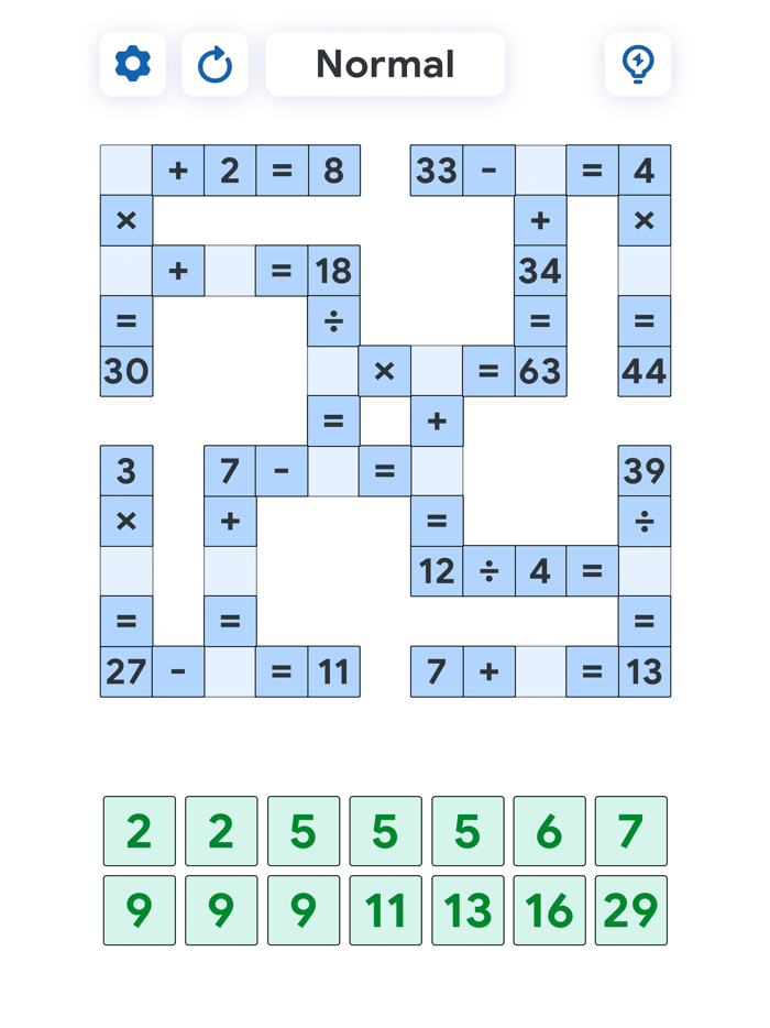 Crossmath Games - Math Puzzle