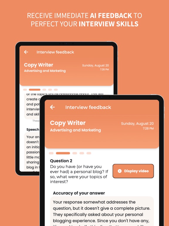 Huru - Job Interview Prep iPad screenshot 4 - Productivity app