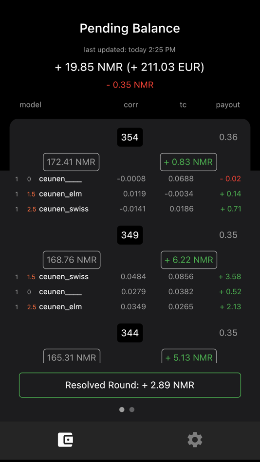 #1. Numerai Payouts (iOS) 作者: Ceunen.io