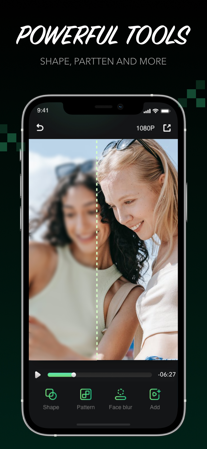 Video Blur Mosaic Effect