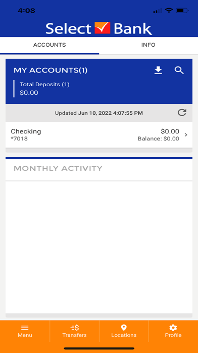 Select Bank Screenshot
