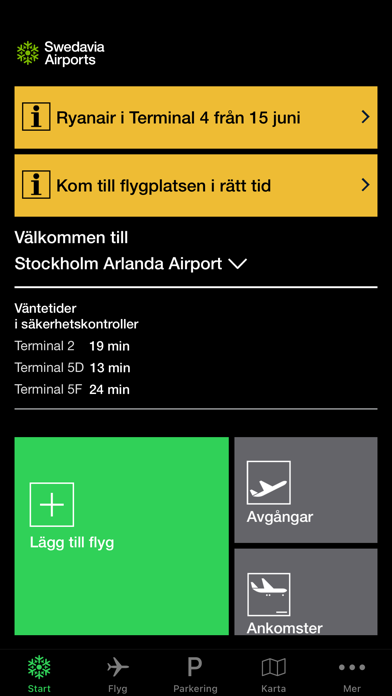 Swedavia Airports Screenshot