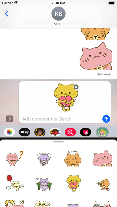 Screenshot #2 pour Cat Cat 5 Stickers Pack
