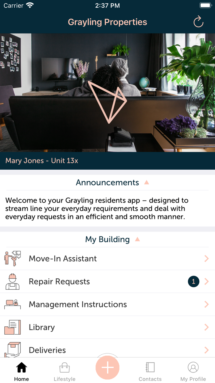 Grayling Resident App