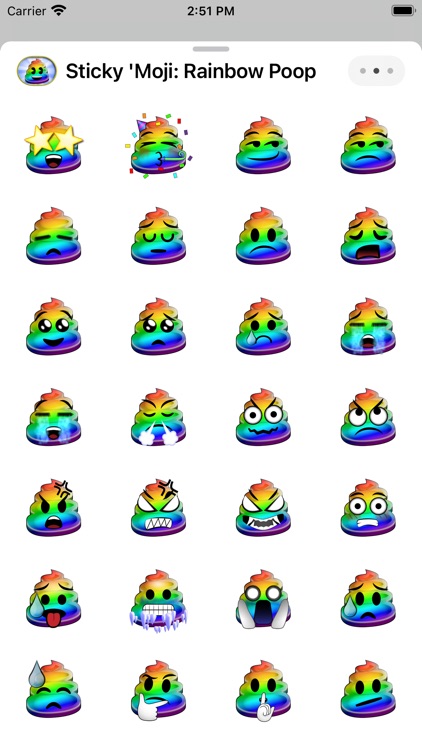 Sticky 'Moji: Rainbow Poop screenshot-3