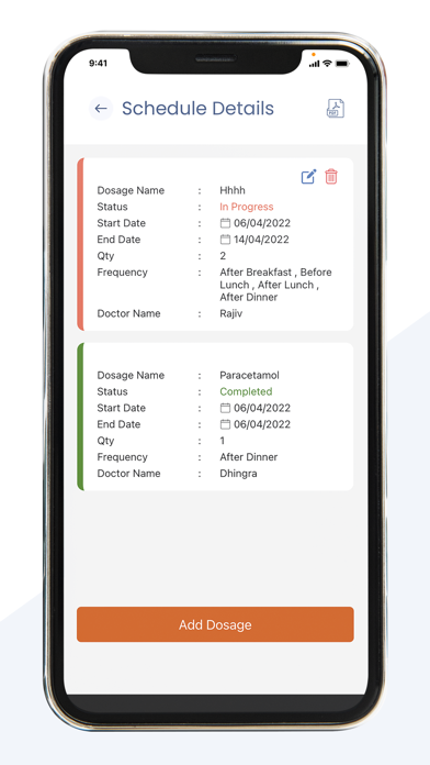 Medication Dose Screenshot