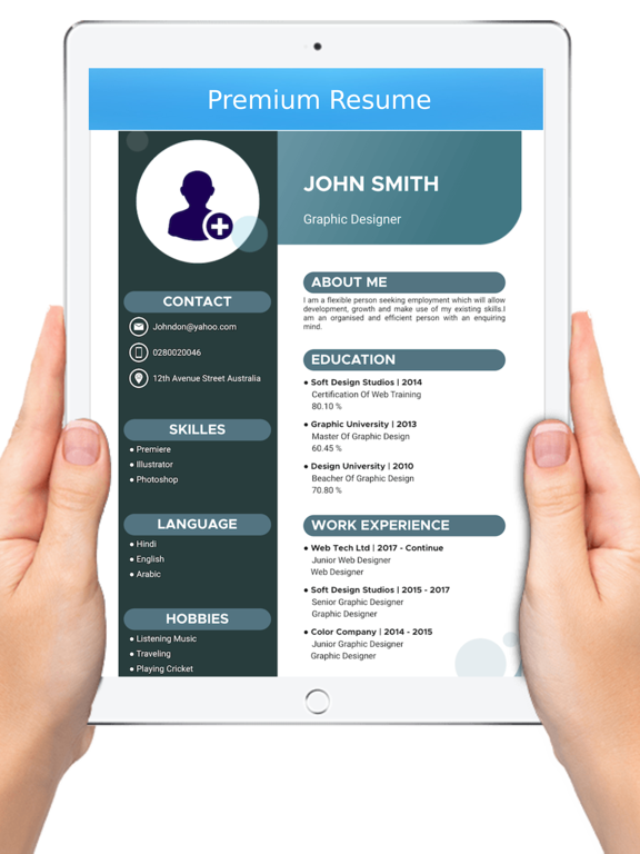 Resume Builder & Job search iPad screenshot 4 - Productivity app