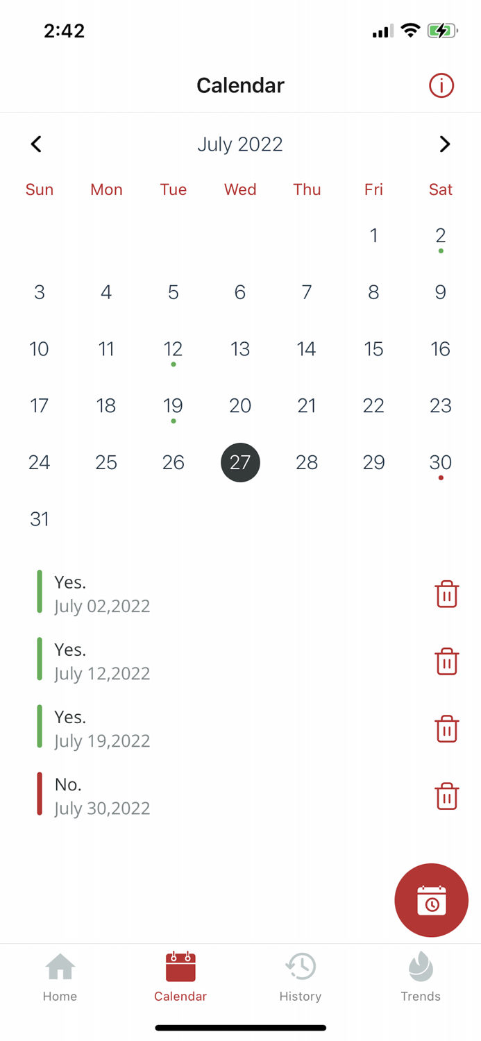Childcare Night Tracker