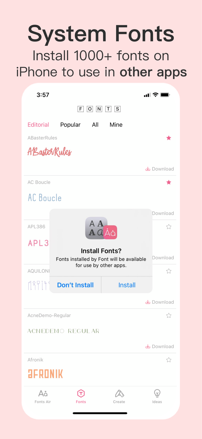 Fonts for iPhones