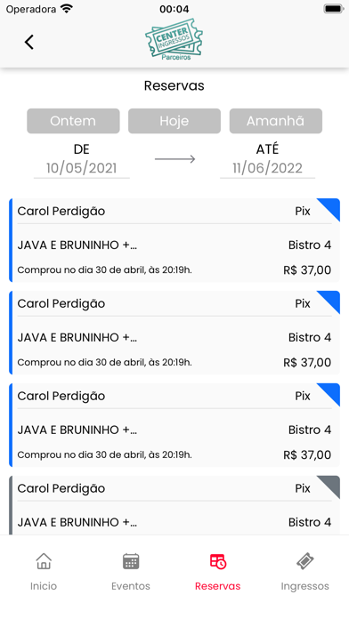 Center Ingressos Parceiros Screenshot