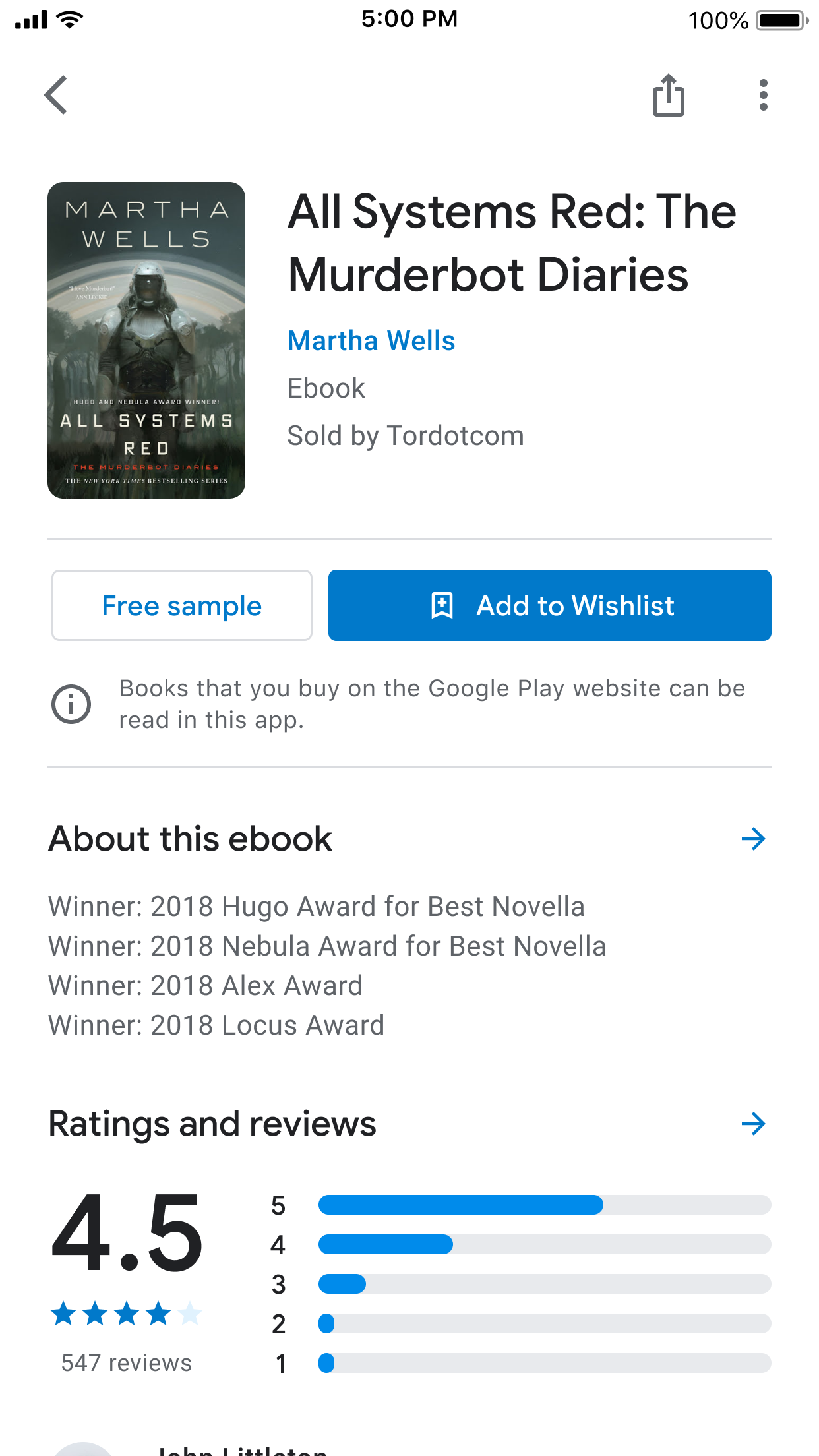 Google Play Books & Audiobooks screenshot 5