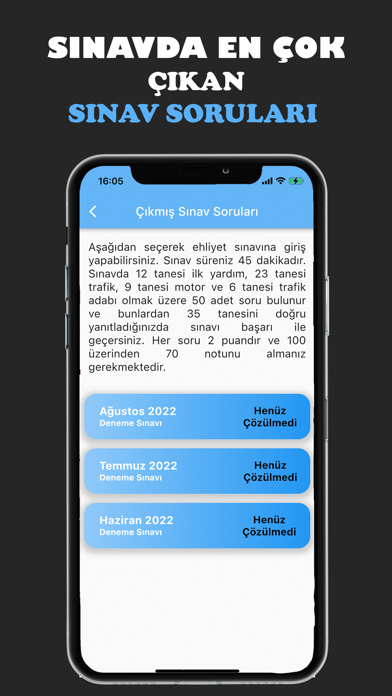 Ehliyet Sınav Soruları Çözüm Screenshot