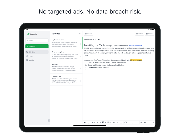 Justnote - Note Taking App