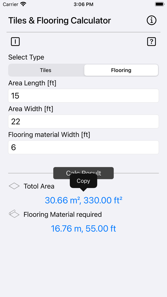 #9. Tiles and Flooring Calculator (iOS) By: Heng Jia Liang