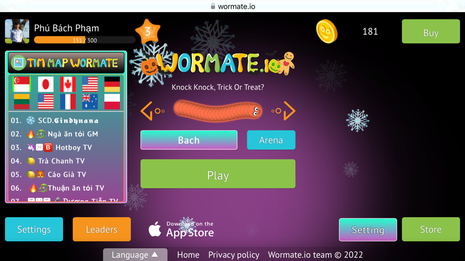 #1. Tim Map Wormate (iOS) By: Phu Bach Pham