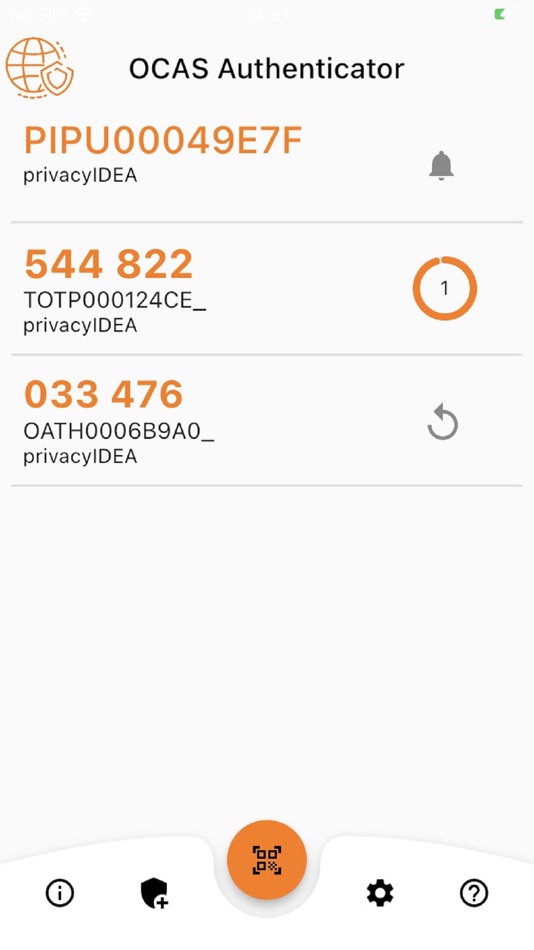 #1. OCAS Authenticator (iOS) Podle: NetKnights GmbH