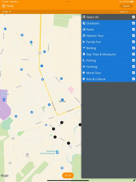 Explore Del Rio, Texas! iPad screenshot 5 - Travel app