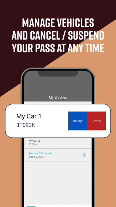 My Wash Club App Screenshot