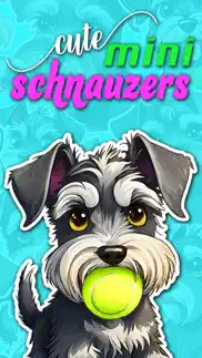 cute schnauzers stickers iphone screenshot 1
