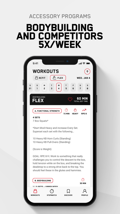 NCFIT Athlete Screenshot