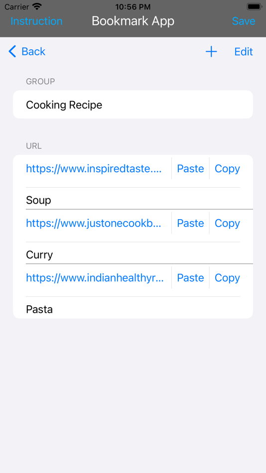 #8. BookmarkApp-PasteURL (iOS) By: Risako Asai
