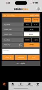 Time Card Calculator-Timeclock screenshot #2 for iPhone