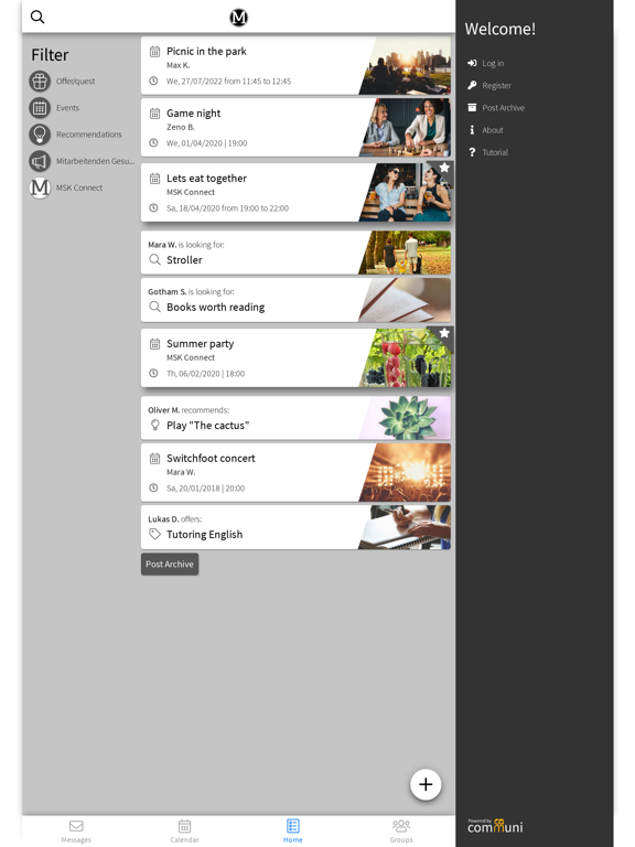 Mosaik Berlin iPad screenshot 1 - Social Networking app