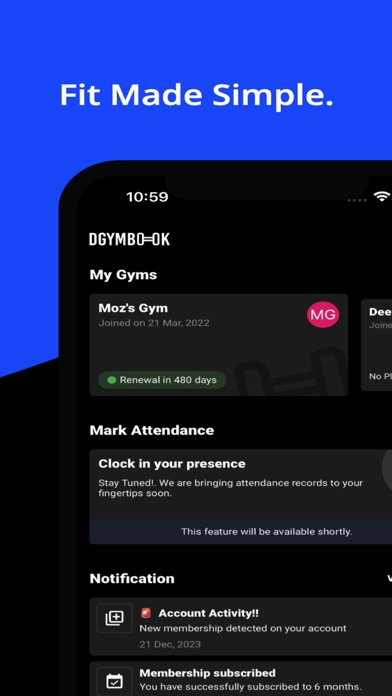 DGymBook Screenshot