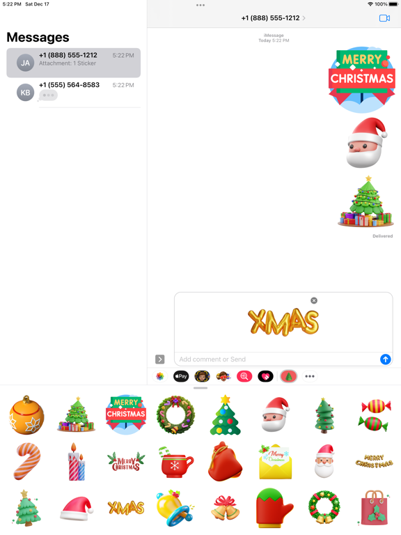 Screenshot #5 pour Christmas Stickers-2024 Wishes
