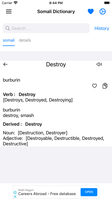 Smart Somali Dictionary Screenshot