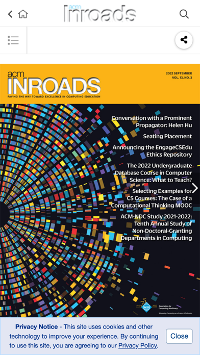 ACM Inroads Magazine Screenshot