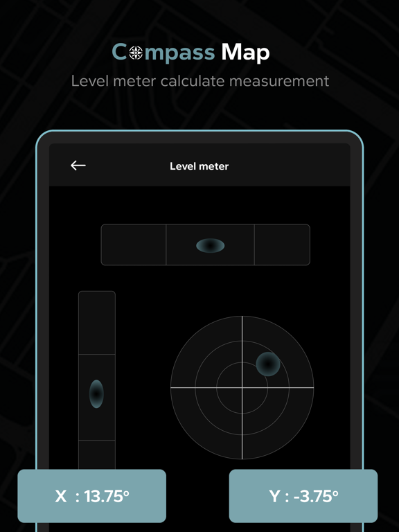 MapCompass : Compass with Maps iPad screenshot 5 - Navigation app