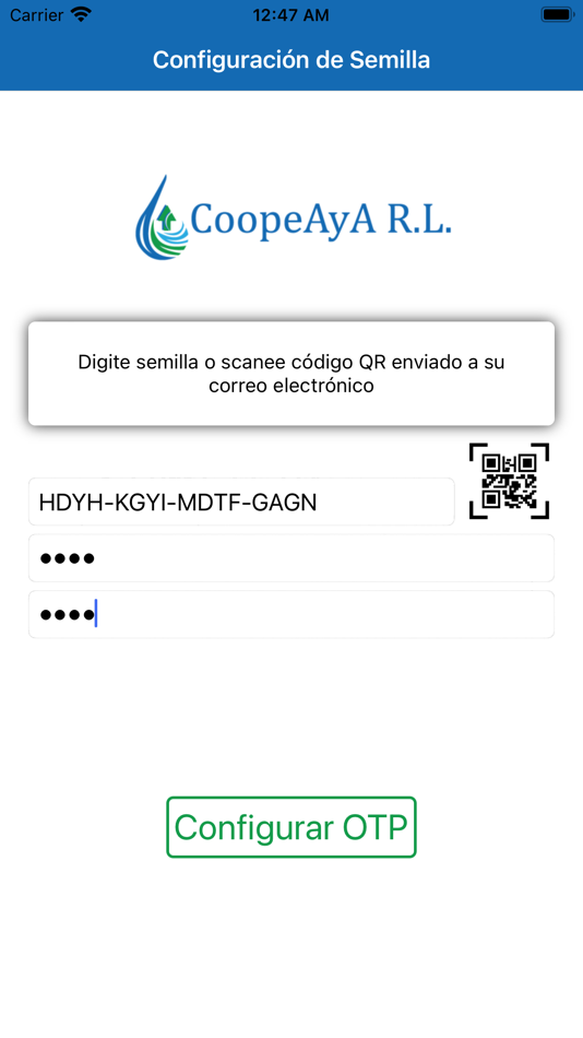 #1. CoopeAyA Token (iOS) 由: Cooperativa de Ahorro y Credito del Instituto Costarricense de Acueductos y Alca