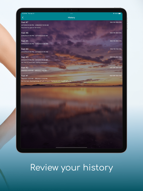 Fasting Time - Fasting Tracker iPad screenshot 4 - Health & Fitness app