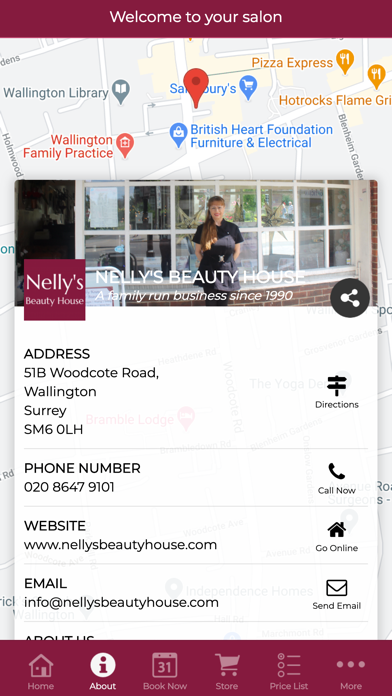 Nelly's Beauty House iPhone screenshot 2 - Business app