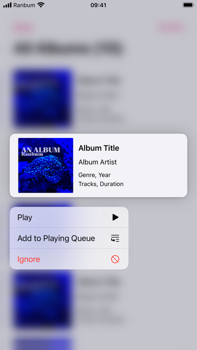Ranbum iPhone screenshot 6 - Music app