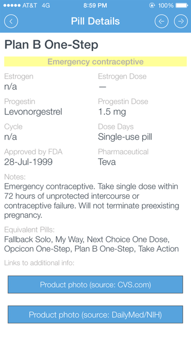 Oral Contraceptives Screenshot