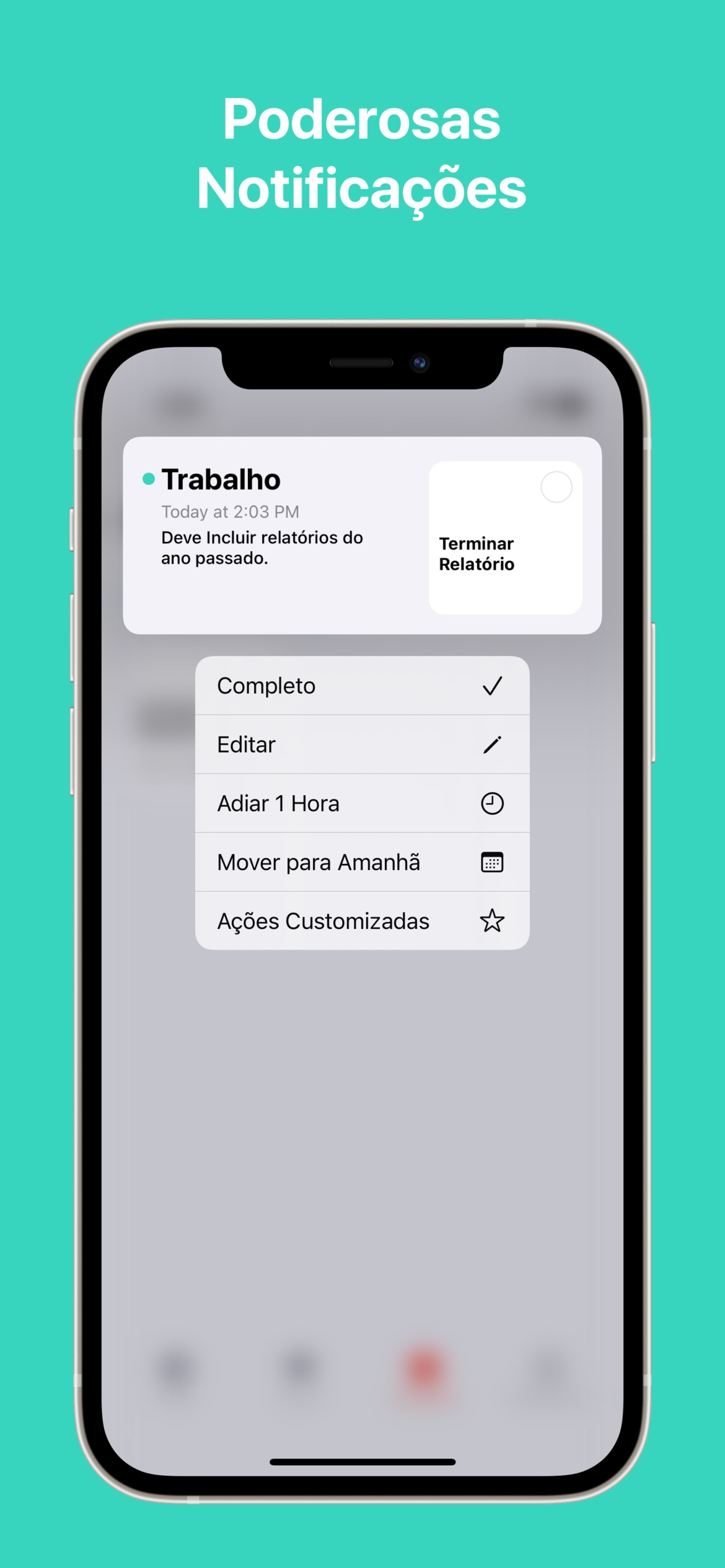 Screenshot do app Memento: Lembretes