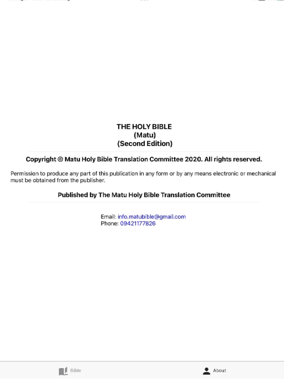 Matu Holy Bible iPad screenshot 5 - Book app
