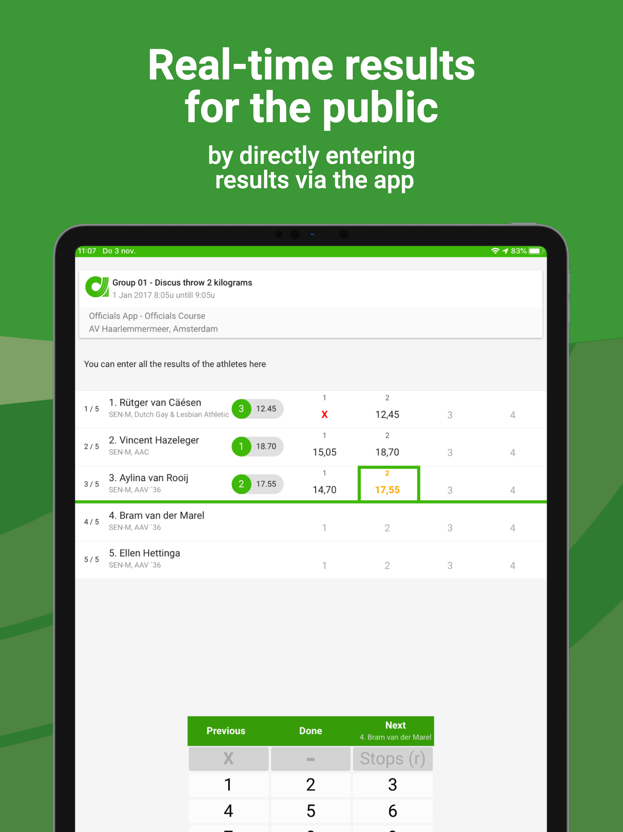 Athletics.app Officials