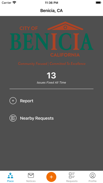 Benicia SeeClickFix Screenshot