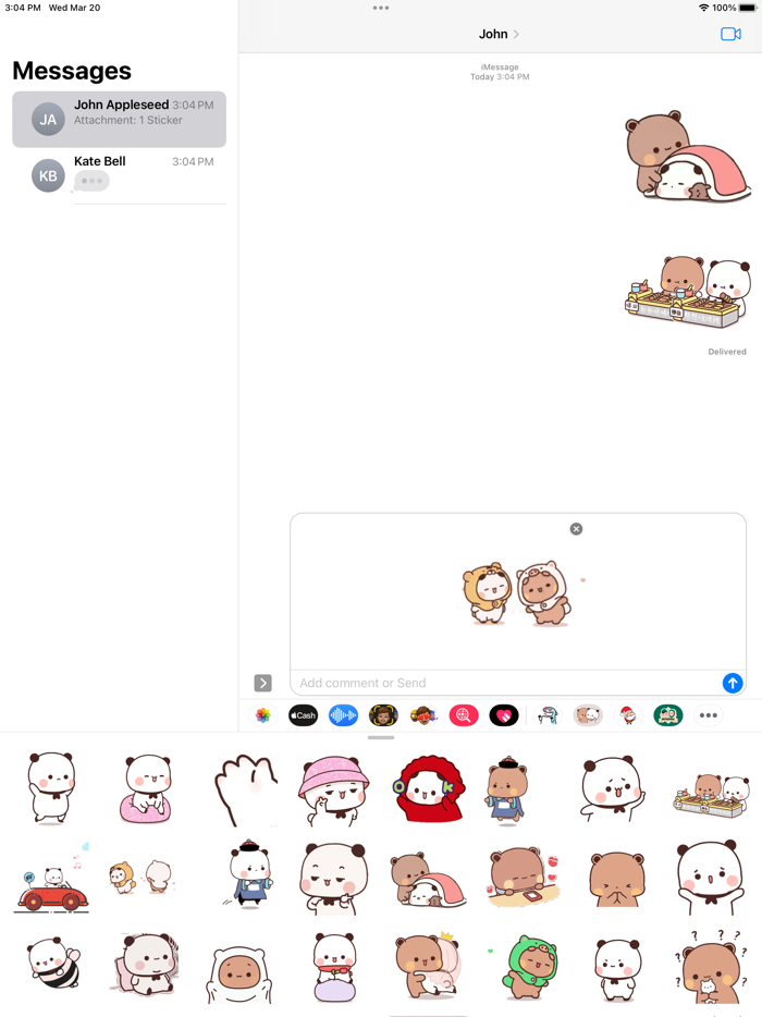 Cute Sugar N Brownie Stickers