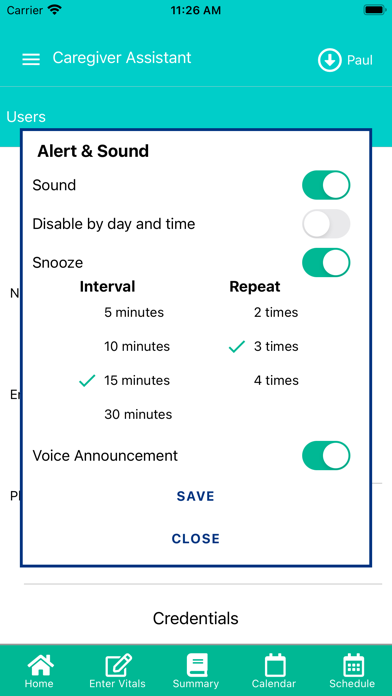 CA - Caregiver Assistant Screenshot