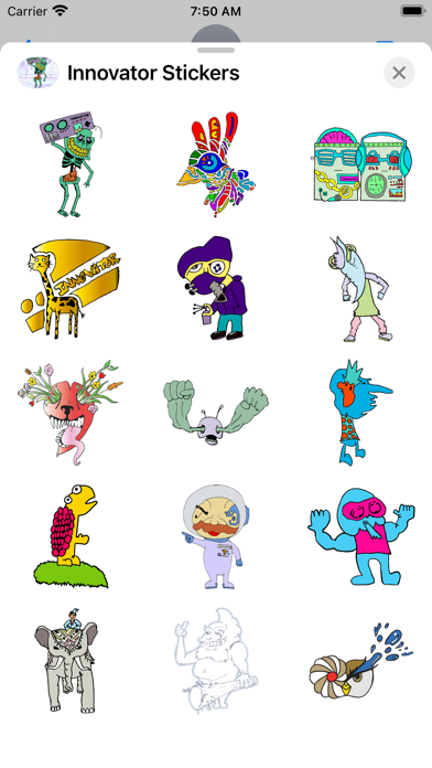 Innovator Stickers iPhone screenshot 1 - Stickers app