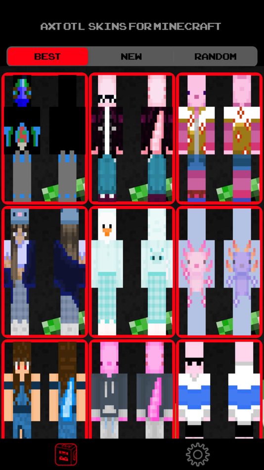 #1. Axolotl Skins for Minecraft PE (iOS) By: Waqas sarfraz