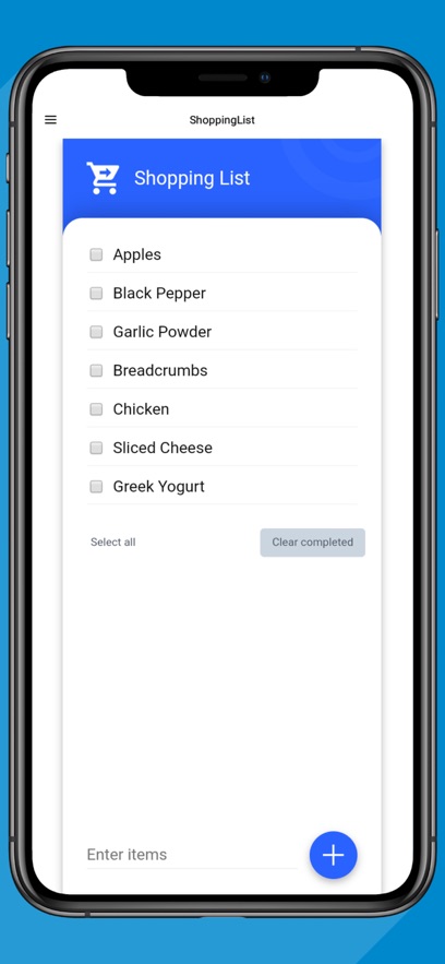 Grocery List App.