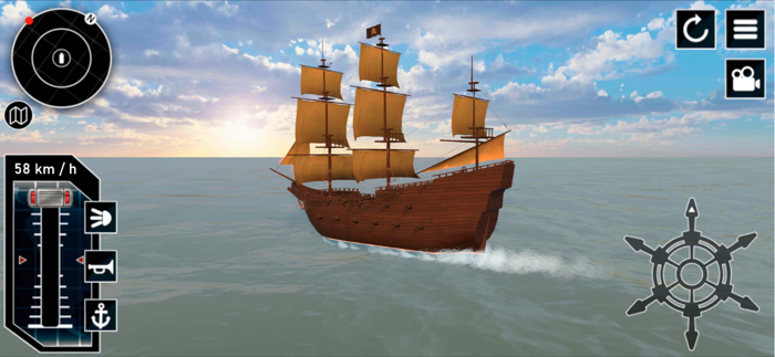 Boat simulator Beyond the sea