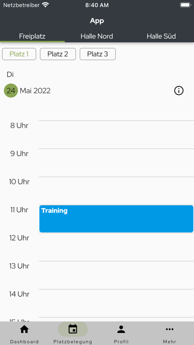 courtbooking.de Screenshot