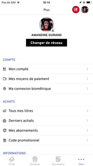 Capture d'écran de Ticket Modalis sur iPhone 2