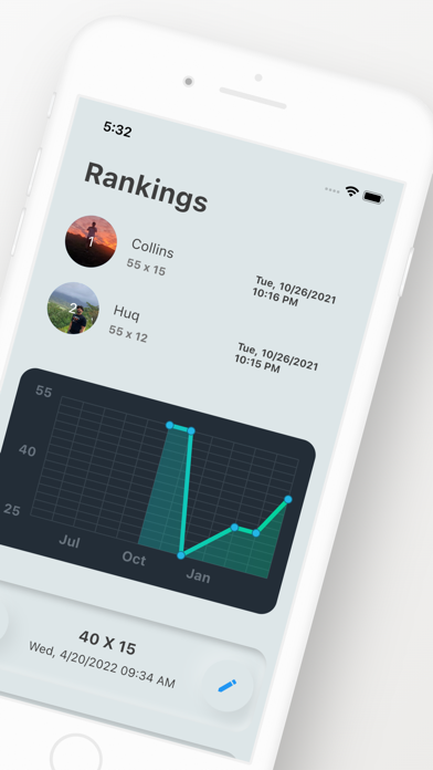 OutRank - Fitness Leaderboard Screenshot
